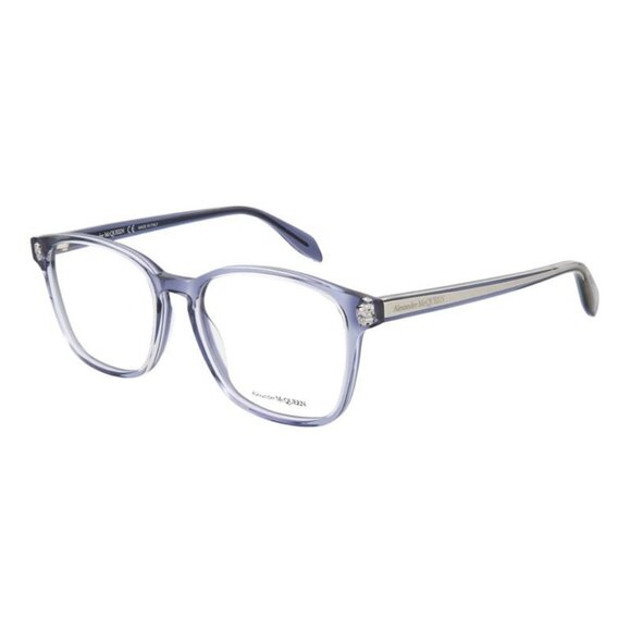 NEW ALEXANDER MCQUEEN EYEGLASSES AM0244O 004 WOMEN BLUE EYEWEAR - Picture 1 of 3